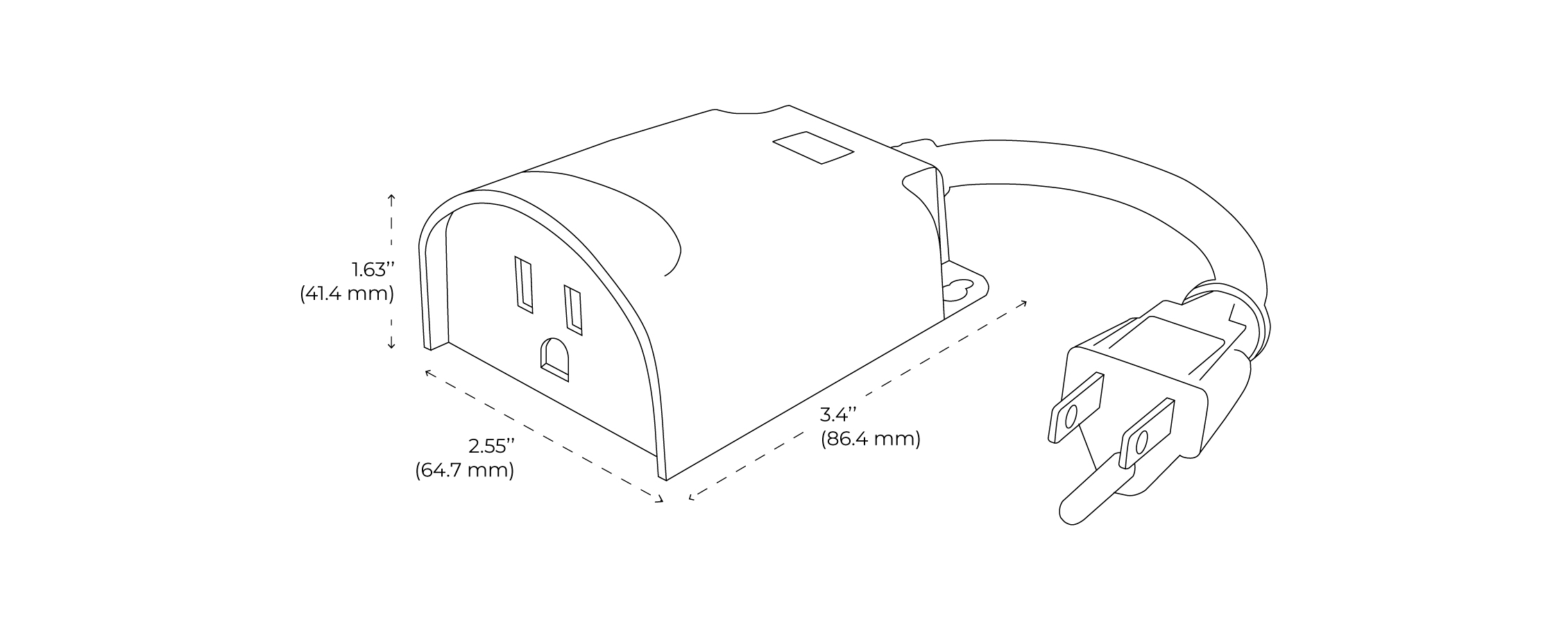 Smart Outdoor Plug Spec Drawing